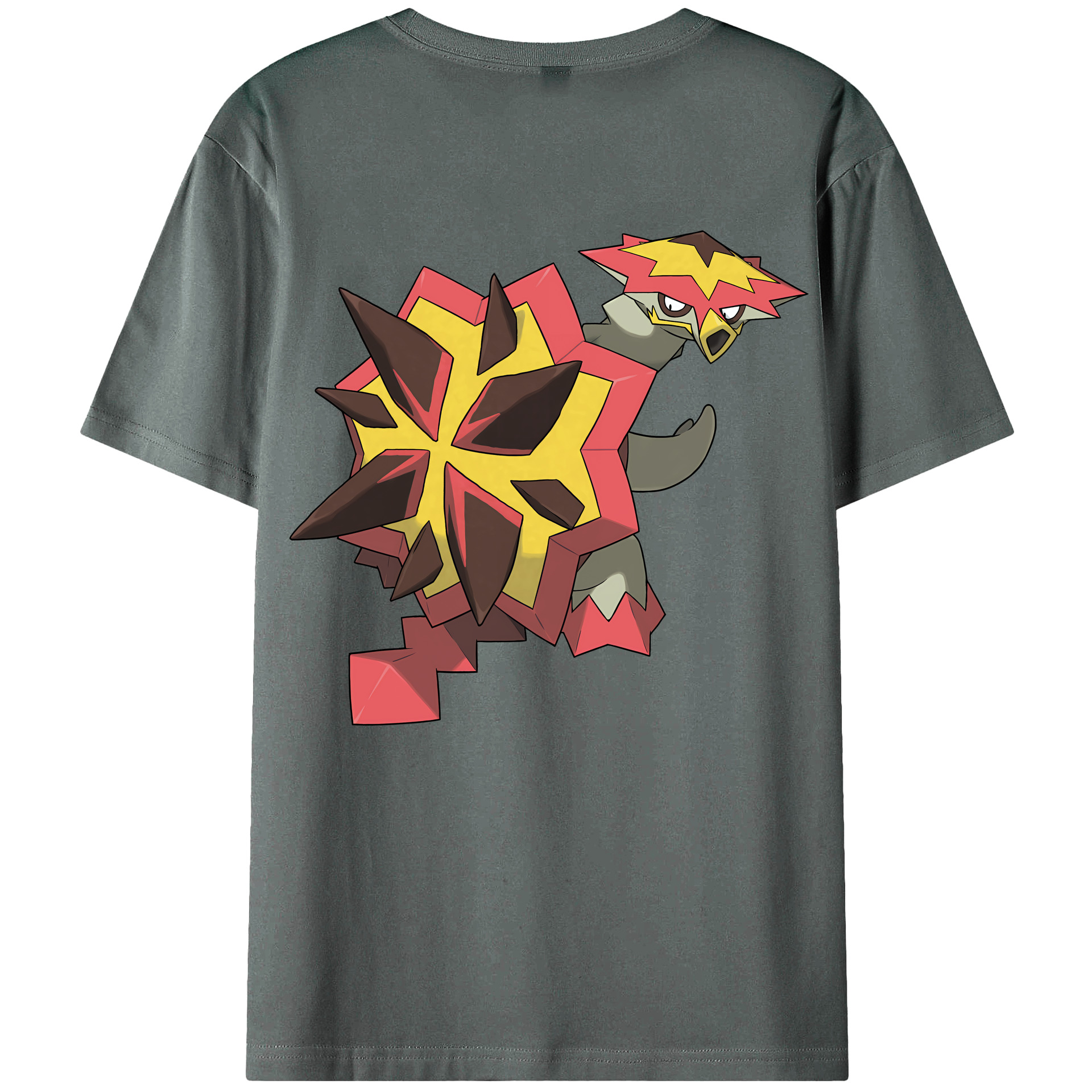 （画像用） ポケットモンスター Pokémon 綿100％ メンズ半袖Tシャツ（バックプリント） 通気性